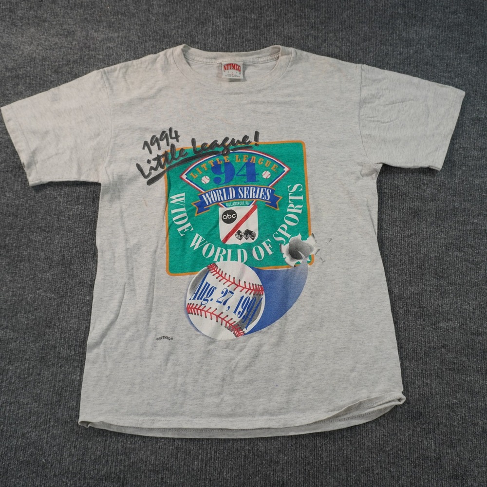 Nutmeg Mills T-Shirt Men Large Gray 1994 Little League World Series Vintage